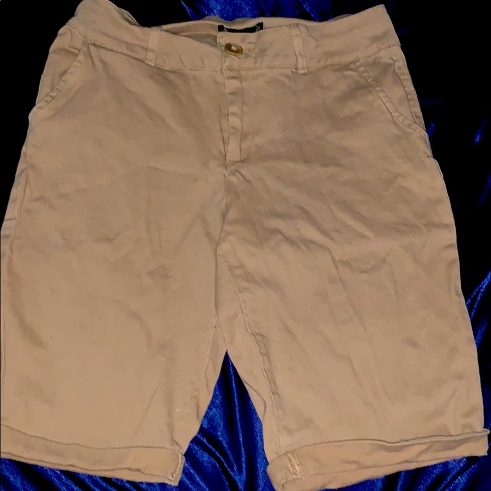 brown knee shorts